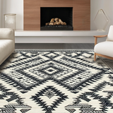 Modern Black and Ivory Geometric(Black)