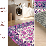 Rustic Purple Tiled Botanical(Ivory)