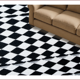 Modern Black and White Checkered Dorm(Black)