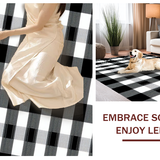 Cozy Transitional Black and White(Black)