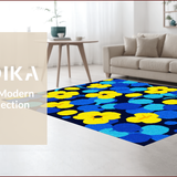 Modern Chrysanthemum Farmhouse Dining Room Non Slip(Yellow)