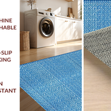 Contemporary Swedish Blue Patterned Accent(Blue)