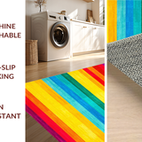 Abstract Rainbow Tiled Design(Red)