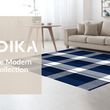 Minimalist Beige Checkered Aesthetic(Blue)