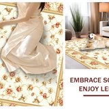 Subtle Beige Floral Accents(Beige)