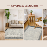 Elegant Herringbone Geometric Motif(Beige)