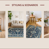 Elegant Blue Tiled Motif(Blue)