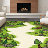 Cheerful Woodland Creatures Illustration(Green)