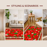 Warm Earthy Tones with Floral Touch(Red)