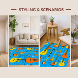 Fun Musical Themed Design Element(Blue)