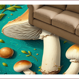 Cushioned Mushroom Neutral Kitchen Mats(Green)