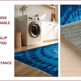 Cozy Dark Blue Abstract Motif(Blue)