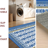 Modern Nautical Patterned Mat(Blue)