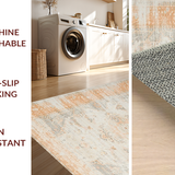 Modern Distressed Floral Harmony(Beige)