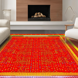 Energetic Cheerful Patterned Decor(Red)