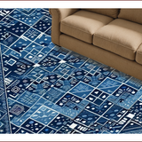 Modern Solid Blue Textured Aesthetic(Blue)