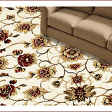 Vintage Floral Non Slip Dining Room(Beige)