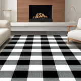 Rustic Black Ivory Plaid Charm(Black)