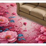 Charming Floral Pink Bathroom for Home Spa(Pink)
