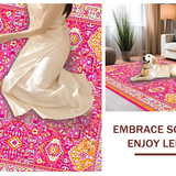 Artisan Crafted Color Block Design(Pink)