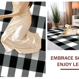 Elegant Checkered Textile Fusion(Black)