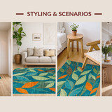 Contemporary Floral Abstract Aesthetic(Blue)