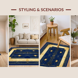 Navy Gold Tiled Aesthetic(Blue)