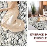 Minimalist High Pile Geometric Elegance(Gray)