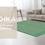 Contemporary Geometric Green Tones(Beige)
