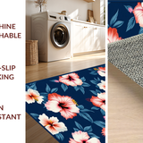 Chic Hibiscus Patterned Design(Blue)