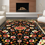 Striking Geometric Floral Overlay(Black)