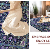 Eclectic Multicolor Floral Motif(Blue)