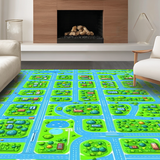 Interactive Map Design for Kids(Blue)