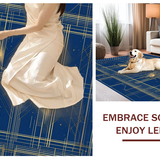 Modern Blue Gold Abstract Elegance(Blue)