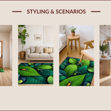 Ultra Soft Area Rug, Non Slip, Stain Resistant, Washable Area Rugs for Living Room, Bedroom, Insect Print Fantasy(Green) - ODIKA
