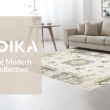 Refined Geometric Black Accents(Beige)