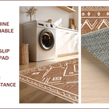Yellowbrown Cream Tribal Entryway Area(Brown)