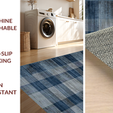 Artful Symmetrical Plaid Arrangement(Blue)