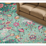 Sage Green Vintage Tiled Motif(Green)