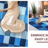 Modern Vibrant Geometric Motif(Blue)