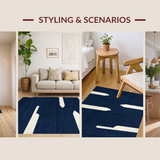 Navy Blue Whimsical Sky Design(Blue)