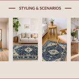 Intricate Floral Ogee Style(Blue)