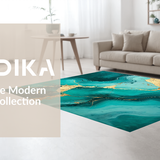 Artful Gold Accented Teal Splash(Green)