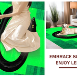 Sleek Emerald Abstract Snake Motif(Green)
