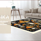 Witchy Black Kitchen Runner(Orange)