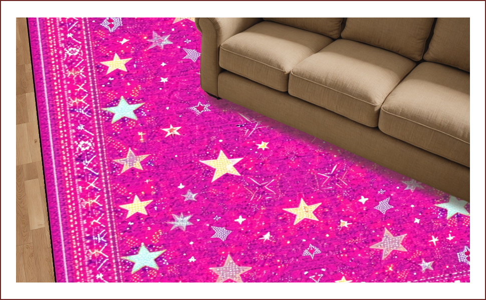 Ultra Soft Area Rug, Non Slip, Stain Resistant, Washable Area Rugs for Living Room, Bedroom, Preppy Pink Cowgirl Entryway Mat(Pink) - ODIKA