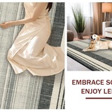 Modern Black & White Stripe Indoor(Beige)