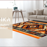 Tribal Distressed Dining Room Area(Orange)