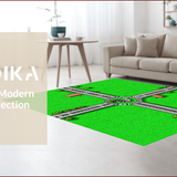 Kids Traffic Road Play Mat(Green)