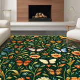 Lush Green Vintage Floral Vibe(Green)